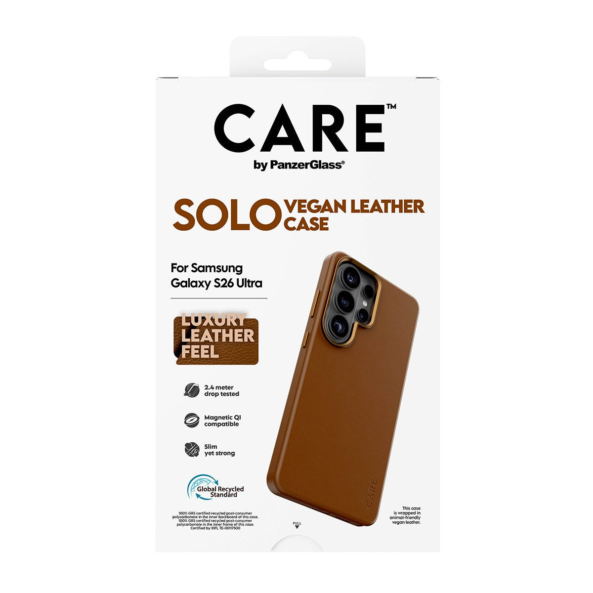 CARE™ by PanzerGlass® Solo Case Brown w. Qi Samsung Galaxy S26 Ultra
